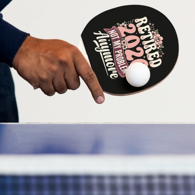 Raquette De Ping Pong Retraité 2026 Plus Mon Problème Fleurs (Insitu)