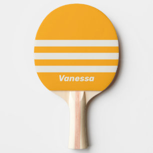 Raquette De Ping Pong Rétro Baiser de Soleil Trois Bandes en travers ave