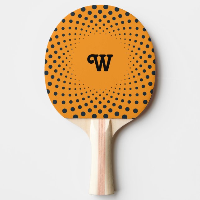 Raquette De Ping Pong Retro Burst Orange Ping Pong Paddle (Devant)