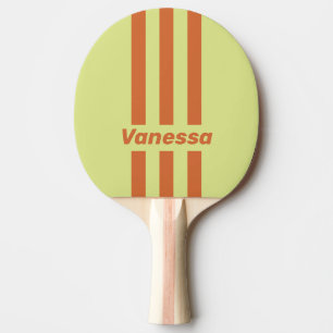 Raquette De Ping Pong Rétro Cactus du désert Trois bandes avec nom