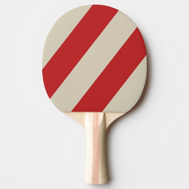 Raquette De Ping Pong Rétro Crimson Trois Bandes Gras (Devant)