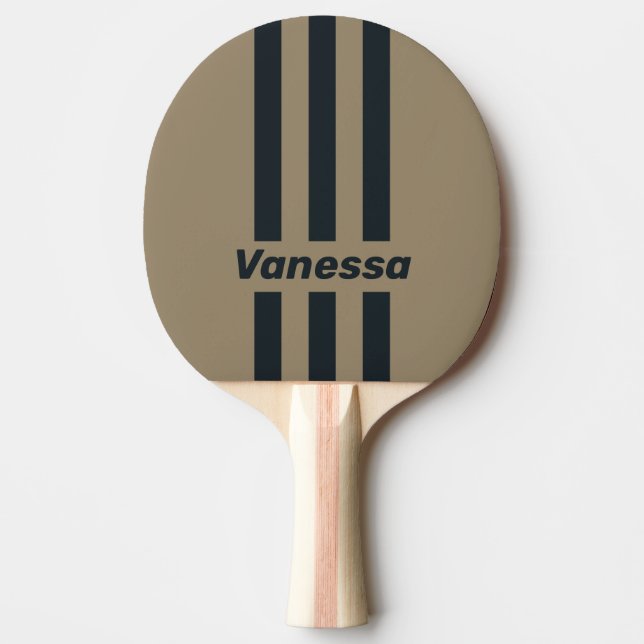 Raquette De Ping Pong Rétro Desert Trois Bandes avec Nom (Devant)