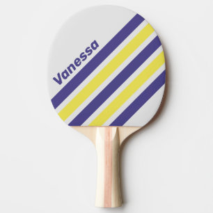 Raquette De Ping Pong Rétro Électrique Citron Raisin Angle Rayure avec N