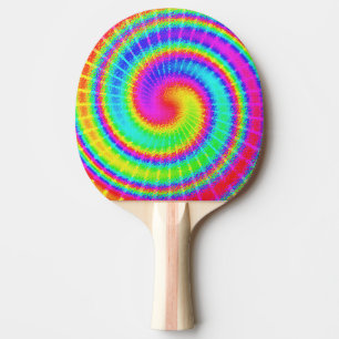 Raquette De Ping Pong Rétro hippie de colorant de cravate psychédélique