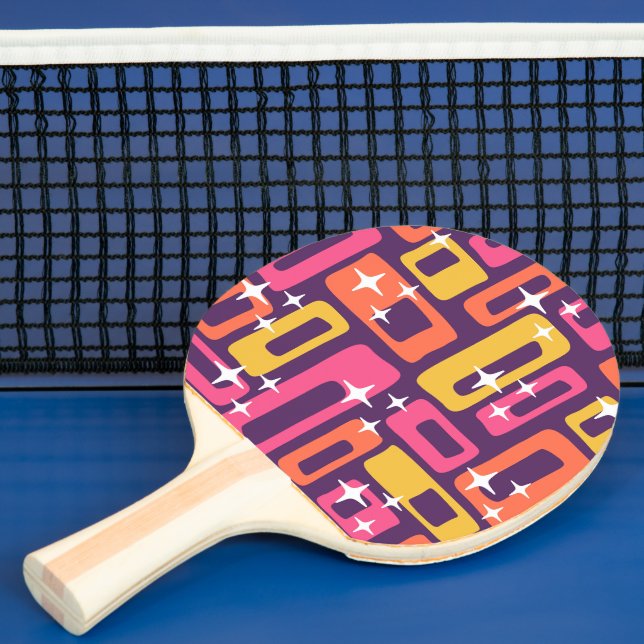Raquette De Ping Pong Rétro Moderne Abstrait du Milieu du Siècle (Insitu)