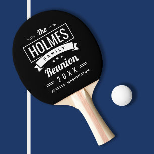 Raquette De Ping Pong Retro Moderne Reunion Familiale