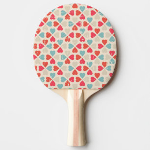 Raquette De Ping Pong Rétro motif de Saint-Valentin