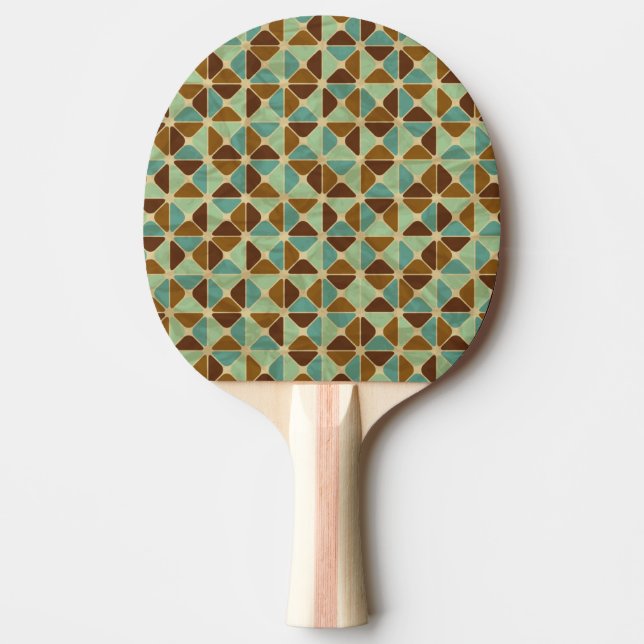 Raquette De Ping Pong Rétro motif géométrique (Devant)