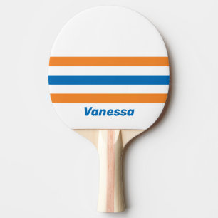 Raquette De Ping Pong Rétro New Amsterdam à travers les rayures avec nom