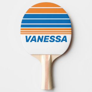 Raquette De Ping Pong Rétro New Amsterdam Horizon Rayures avec nom