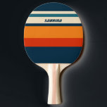 Raquette De Ping Pong Rétro personnalisé<br><div class="desc">Améliorez votre jeu de ping-pong avec nos cartes de jeu personnalisées Retro un accessoire unique qui combine le charme vintage et la personnalisation moderne. Doté d'un nom ou d'initiales personnalisables et d'une palette de couleurs rétro intemporelle.</div>