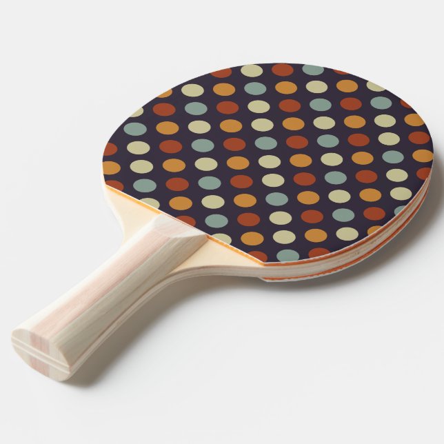 Raquette De Ping Pong Rétro pois (Devant Angle)