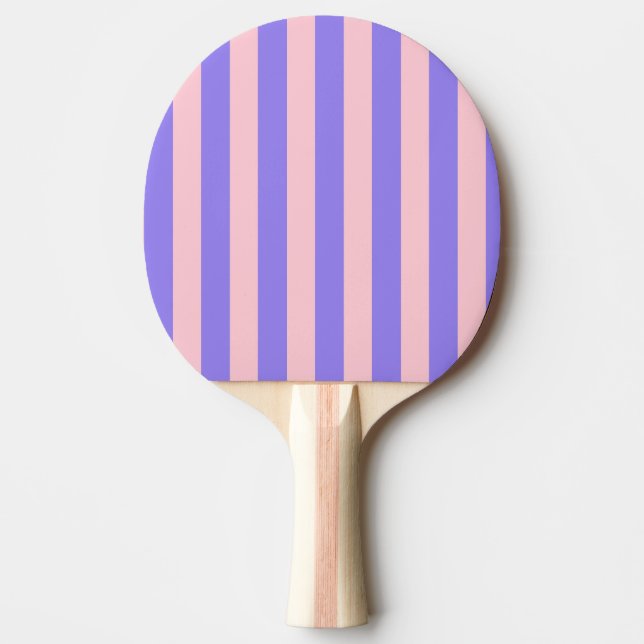 Raquette De Ping Pong Retro Preppy Sportswear Stripes - Rose violet (Devant)