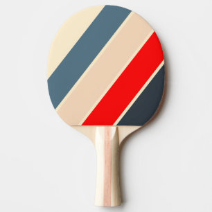 Raquette De Ping Pong Rétro Rayé Bold Naútical Arc-en-ciel