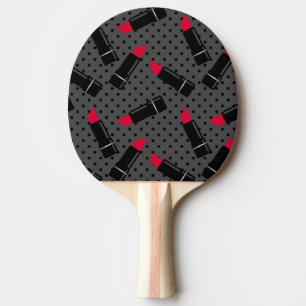 Raquette De Ping Pong Rétro, rouge à lèvres
