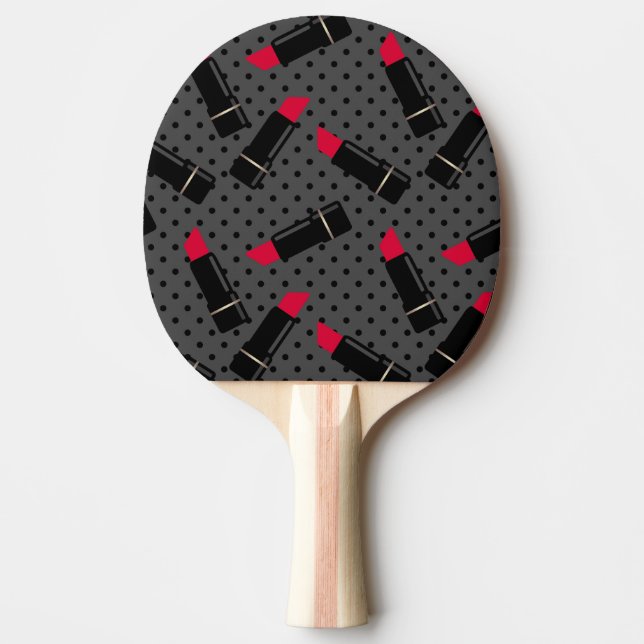Raquette De Ping Pong Rétro, rouge à lèvres (Devant)