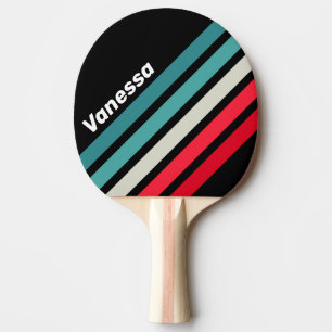 Raquette De Ping Pong Rétro Stealth Arc-en-ciel Rayures Angulaires avec
