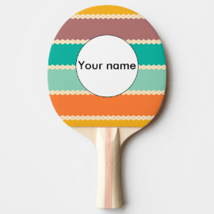 Raquette De Ping Pong Rhombus lignes conception abstraite