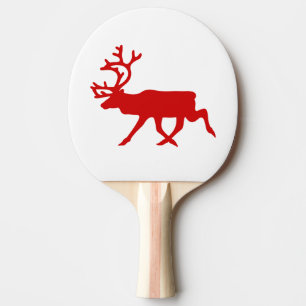 Raquette De Ping Pong Rindeer rouge / Silhouette caribou