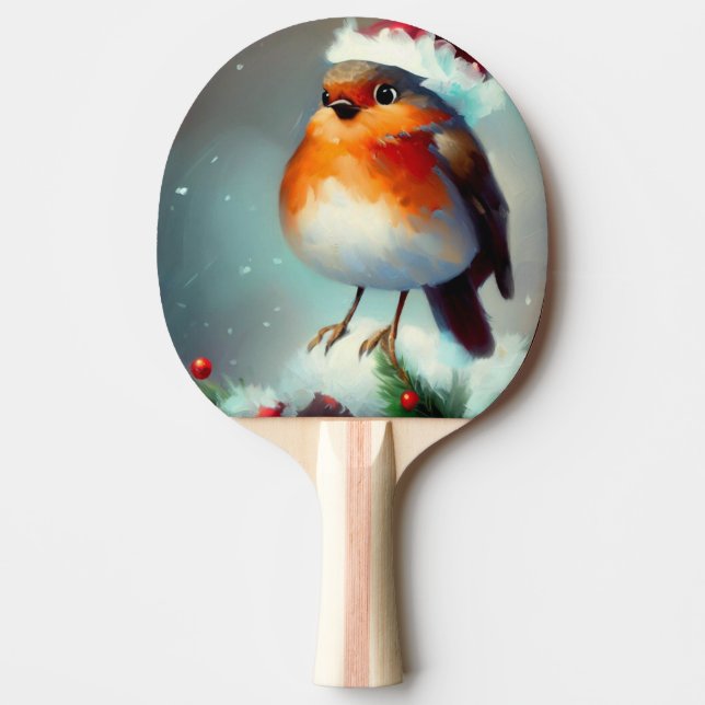 Raquette De Ping Pong Robin de Noël (1) (Devant)