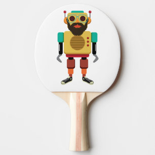 Raquette De Ping Pong Robot rétro Hipster