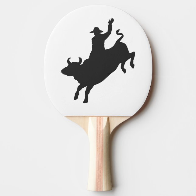 Raquette De Ping Pong Rodeo Bull Ride silhouette (Devant)