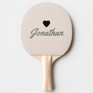 Raquette De Ping Pong Rose Château de Sable Vintage BK Signature Cœur