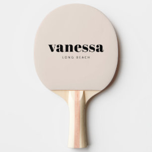 Raquette De Ping Pong Rose Château Minimal Moderne Classique Nom