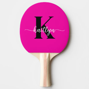 Raquette De Ping Pong Rose Chaude Monogramme Noir