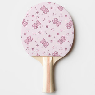 Raquette De Ping Pong Rose d'arrière - plan de nounours