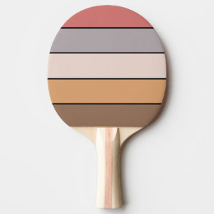Raquette De Ping Pong Rose Dusty Crème De Café Sur Papier Aquarelle