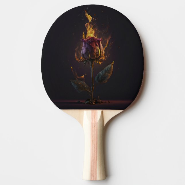 Raquette De Ping Pong rose en feu (Devant)