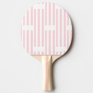 Raquette de Ping Pong Rose et Blanche Rayée