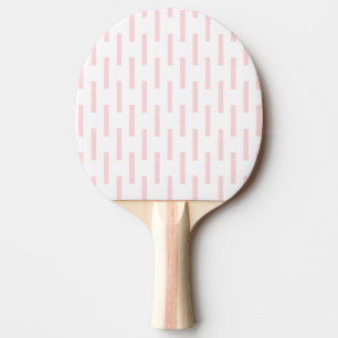 Raquette de Ping Pong Rose et Blanche Rayure Carré