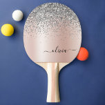 Raquette De Ping Pong Rose Gold<br><div class="desc">Ajoutez de l'éclat et de la sophistication à votre jeu avec la pagaie Monogram Ping Ping Paddle Rose Gold - Blush Pink Silver Parties scintillant. Doté d'un superbe or rose et d'un design rose vif avec une touche de parties scintillant argentée, cette pagaie est parfaite pour ceux qui veulent combiner...</div>