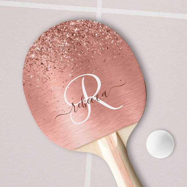 Raquette De Ping Pong Rose Gold brossé Parties scintillant métallique No (Créateur téléchargé)
