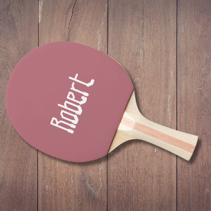 Raquette De Ping Pong Rose Gold Moderne Nom   Stylé Tendance Minimaliste
