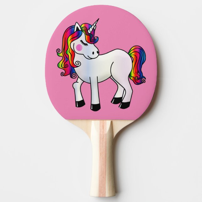 RAQUETTE DE PING PONG ROSE LICORNE (Devant)