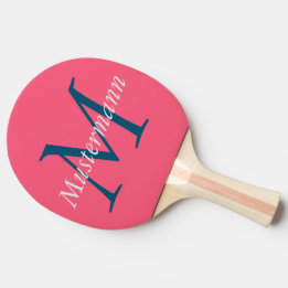 Raquette De Ping Pong rose monogramme
