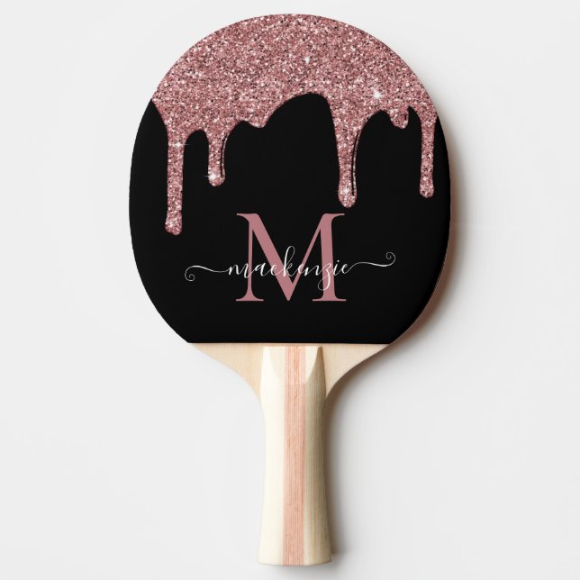 Raquette De Ping Pong Rose noir  or Parties scintillant gouttes Monogram (Devant)