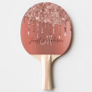 Raquette De Ping Pong Rose personnalisé Parties scintillant Gold Drivers