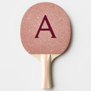 Raquette De Ping Pong Rose Rose Or Bourgogne Parties scintillant étincel