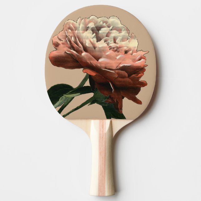 Raquette De Ping Pong Rose rouge rouge avec les accents blancs (Devant)