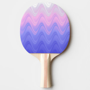 Raquette De Ping Pong Rose Violet Abstrait Ondulé