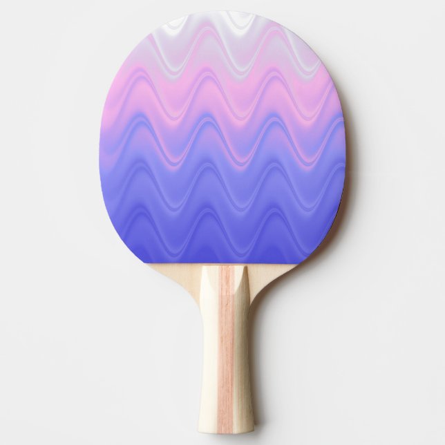 Raquette De Ping Pong Rose Violet Abstrait Ondulé (Devant)