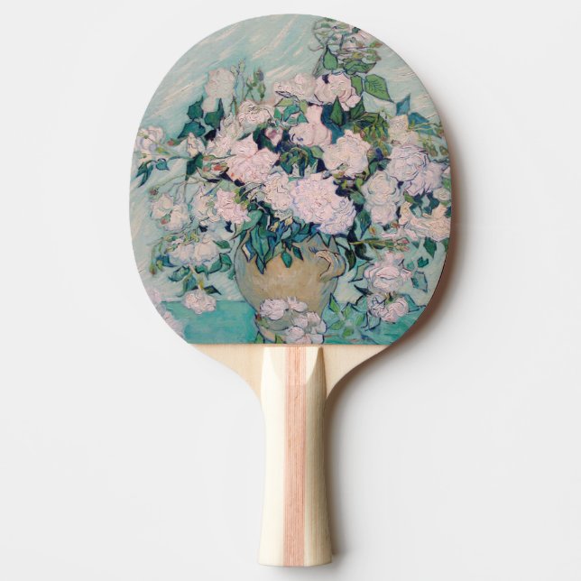 Raquette De Ping Pong Roses blanches-1890-Vincent van Gogh    (Devant)