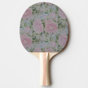 Raquette De Ping Pong Roses floraux roses Vintages
