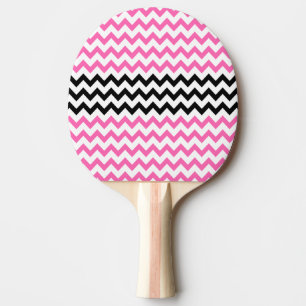 Raquette De Ping Pong Roses indien et noir Chevron par Shirley Taylor
