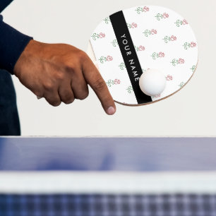 Raquette De Ping Pong Roses Rouges, Motif de Roses, Votre Nom