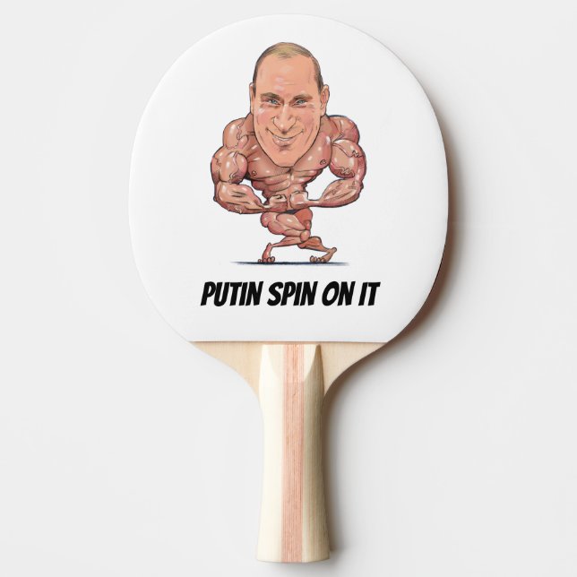 Raquette De Ping Pong Rotation de Poutine là-dessus (Devant)